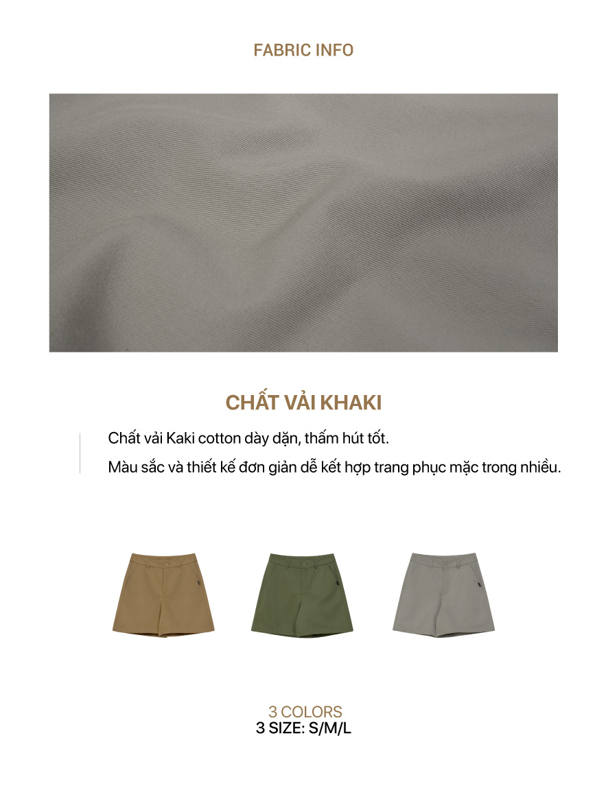 Quần Short Kaki Nữ
